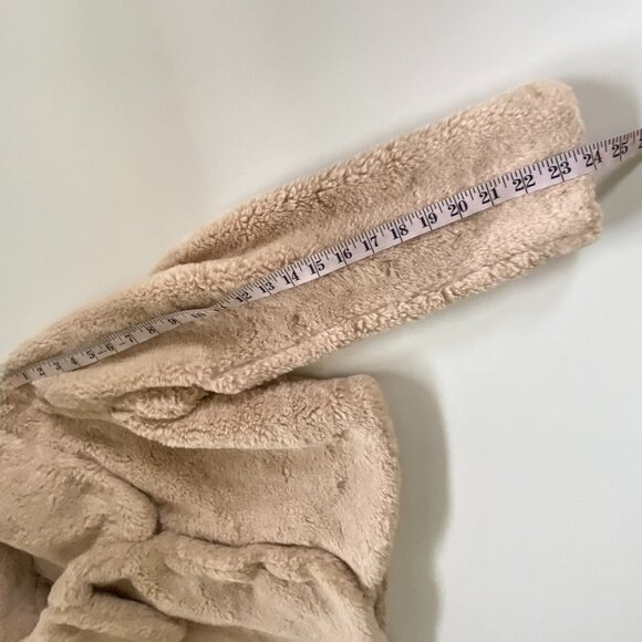 Miami Faux Fur Cropped Tan Jacket Sz Sm - Picture 10 of 12